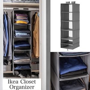 Heavy Duty Instant Shelves No Tools XL Closet Organizer 6 Shelf Hanging Storage